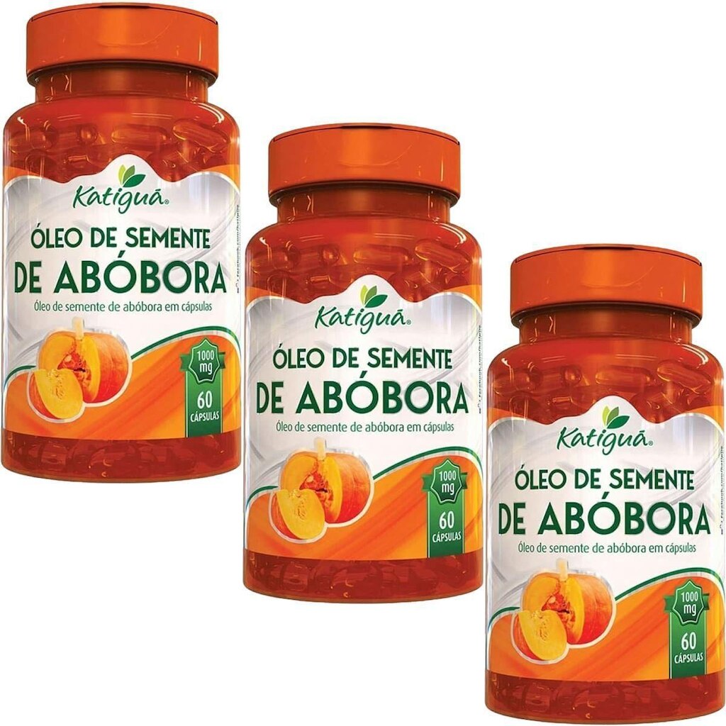 Kit 3X Óleo de Semente de Abóbora - 60 cápsulas - Katiguá