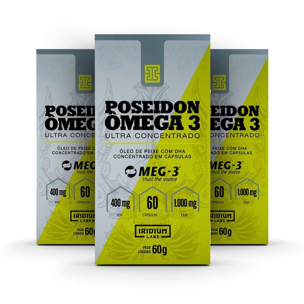 Kit 3x Poseidon Ômega 3 60 Cáps