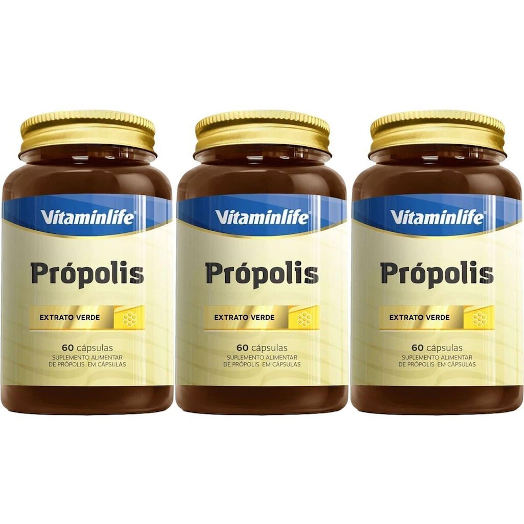 Kit 3X Própolis - 60 Cápsulas - Vitaminlife