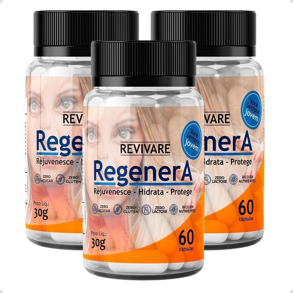 Kit 3x Regenera Rejuvenescedor Multivitamínico 60Caps