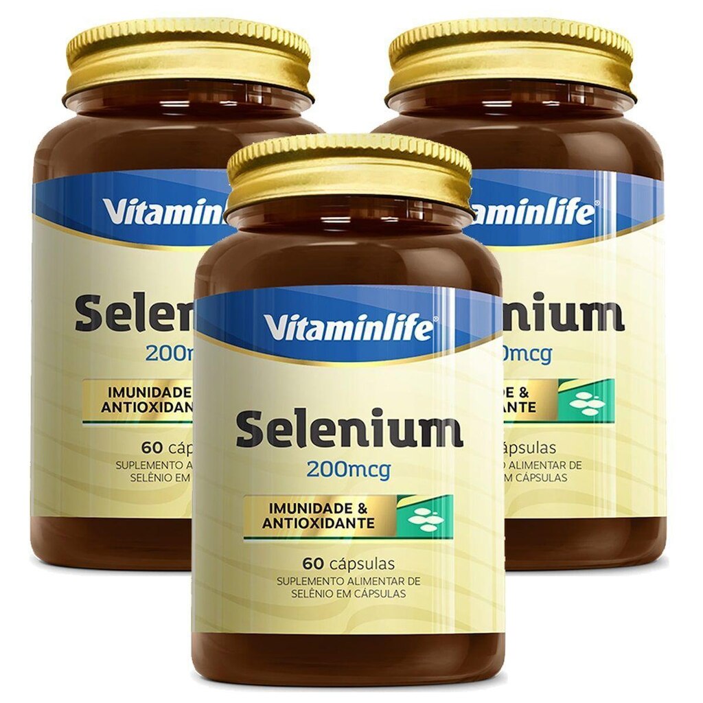 Kit 3X Selenium - 60 Cápsulas - Vitaminlife