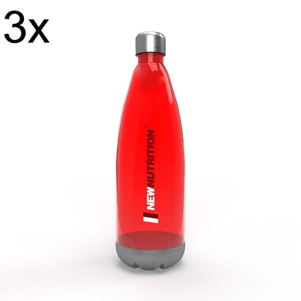 Kit 3X Squezze Plástica com Inox - 700ml Vermelha - NewNutrition