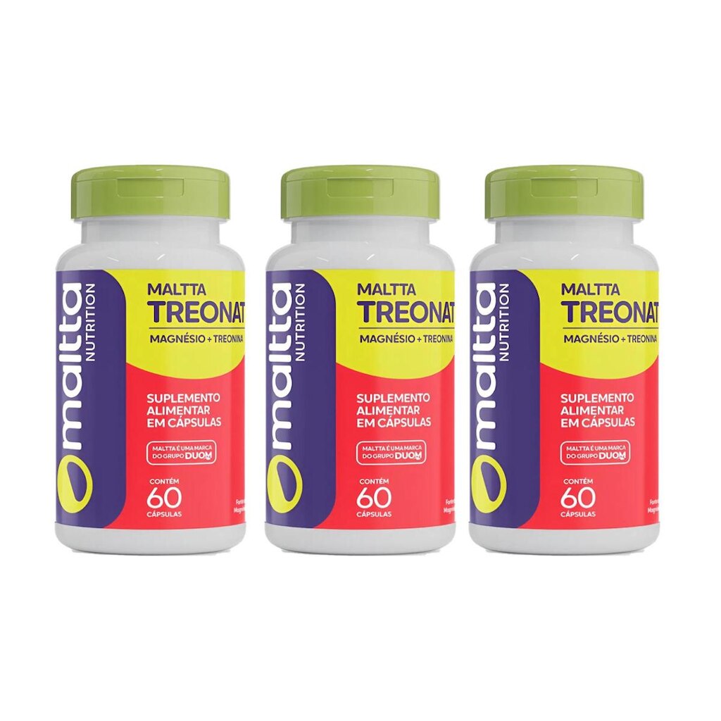 Kit 3x Treonat 3x60 cápsulas Maltta