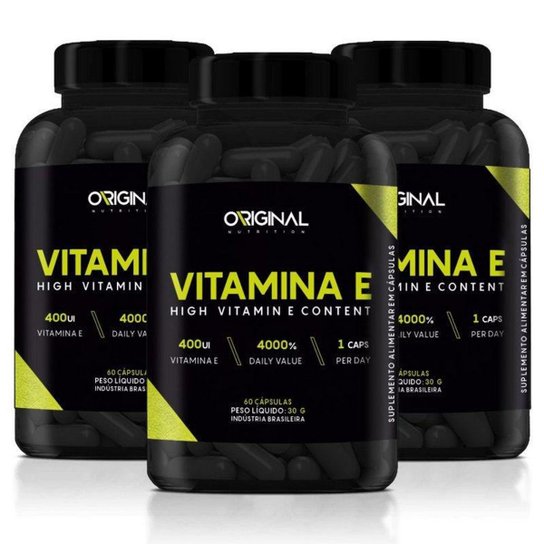 Kit 3x Vitamina E 60 Cáps - Original Nutrition é ruim? Kit 3x Vitamina E 60 Cáps - Original Nutrition é boa?