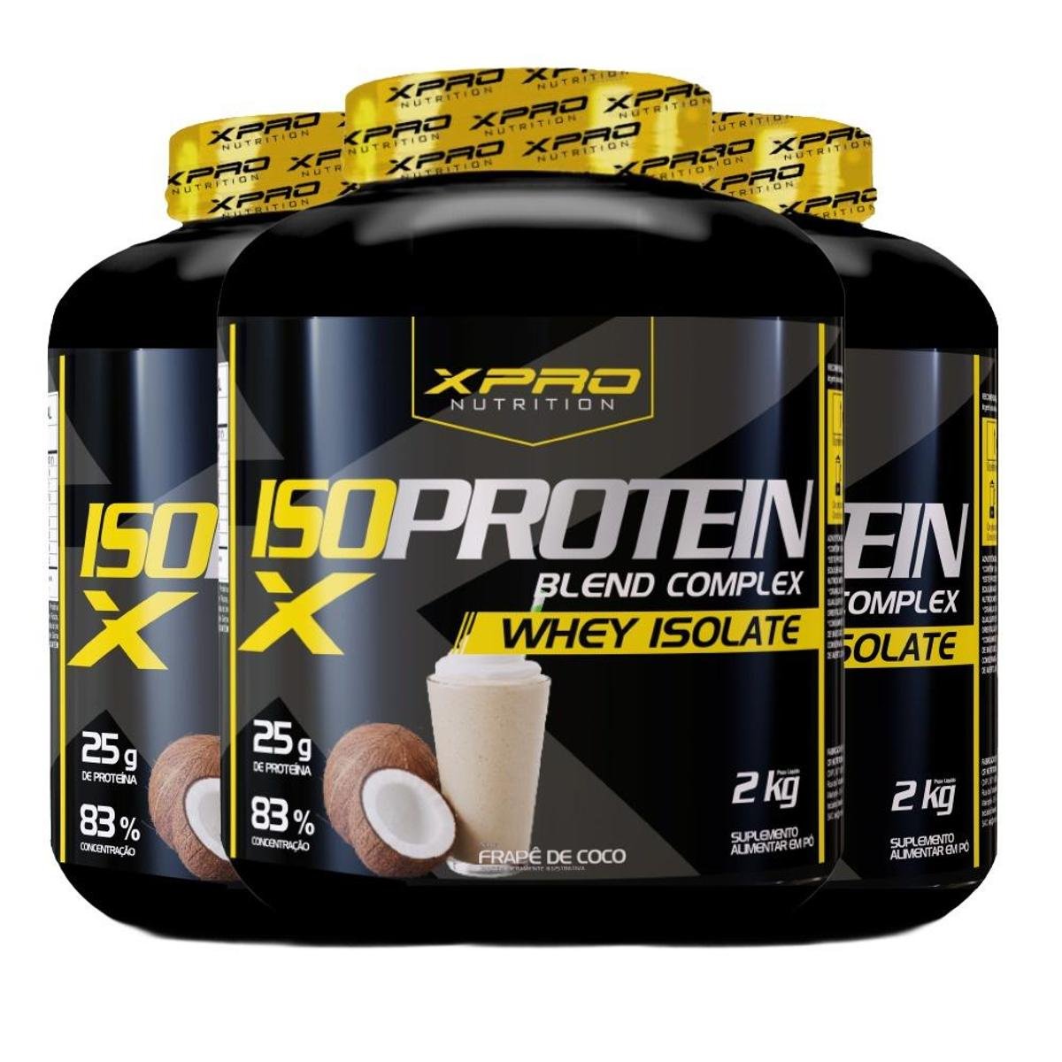 Kit 3x Whey Iso Protein Blend Complex 2Kg - Pretorian Menor preço em Kit 3x Whey Iso Protein Blend Complex 2Kg - Pretorian