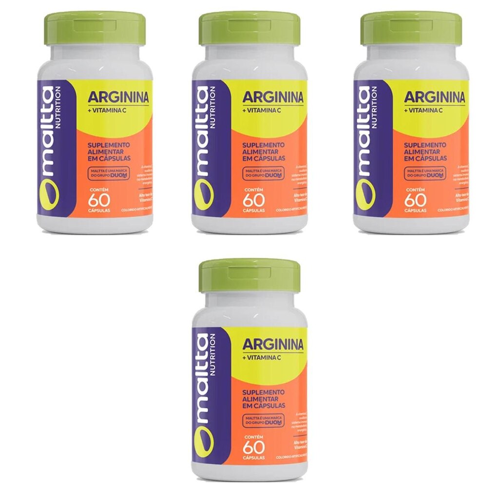 Kit 4 Arginina + Vitamina C 4x60 cápsulas Maltta