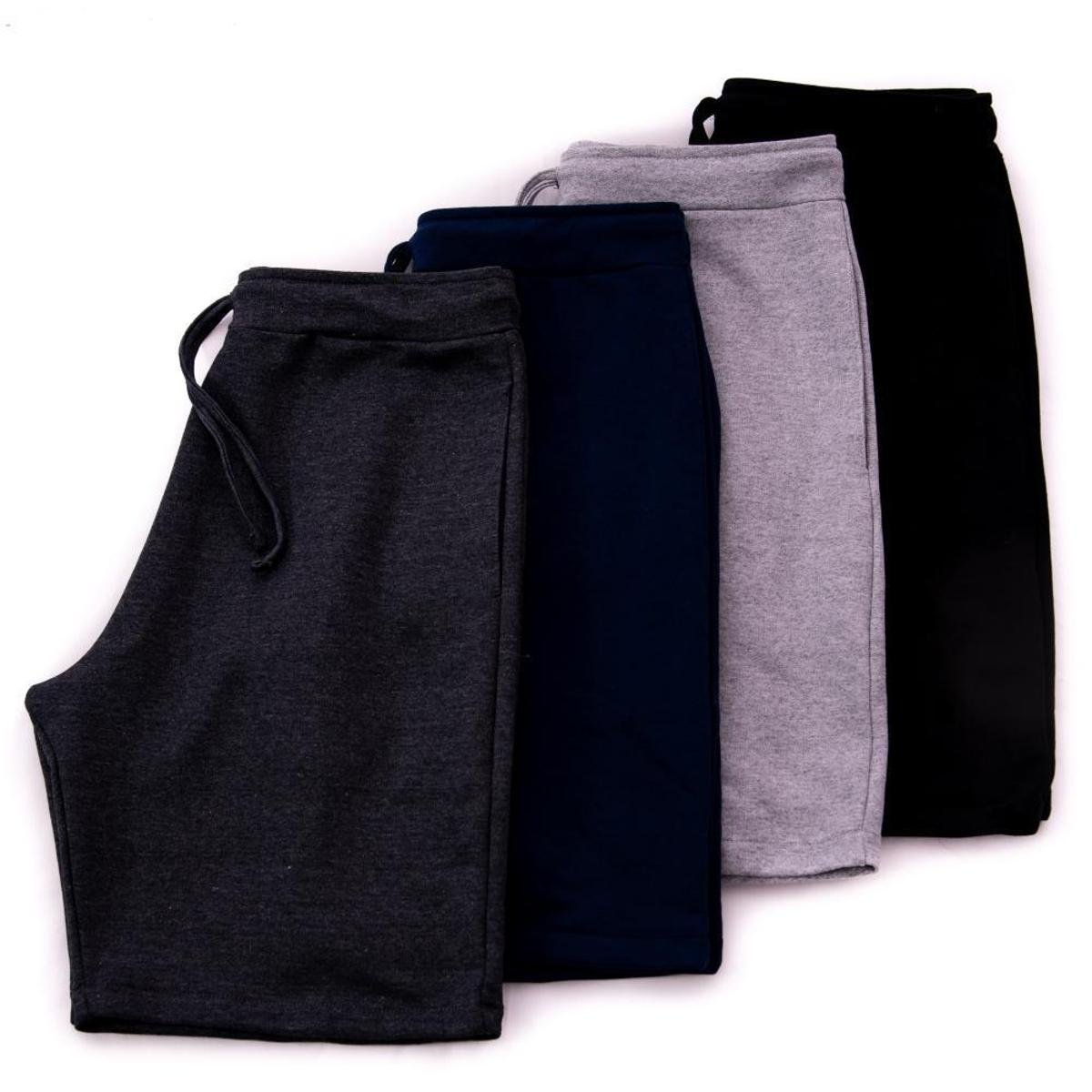 Kit 4 Bermudas Moletinho Moletom Ox Silver Básica Menor preço em Kit 4 Bermudas Moletinho Moletom Ox Silver Básica