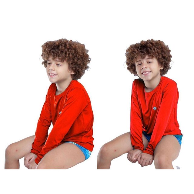 Kit 4 Blusa Infantil Térmica Uv50+ Proteção Solar Menino