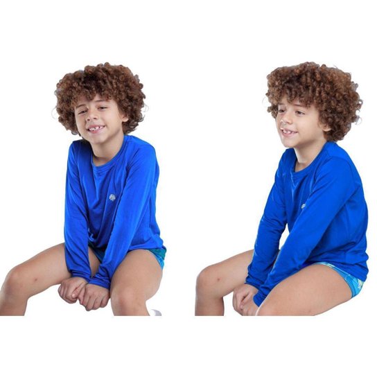 Kit 4 Blusas Infantil Térmica Uv50+ Proteção Solar Masculina