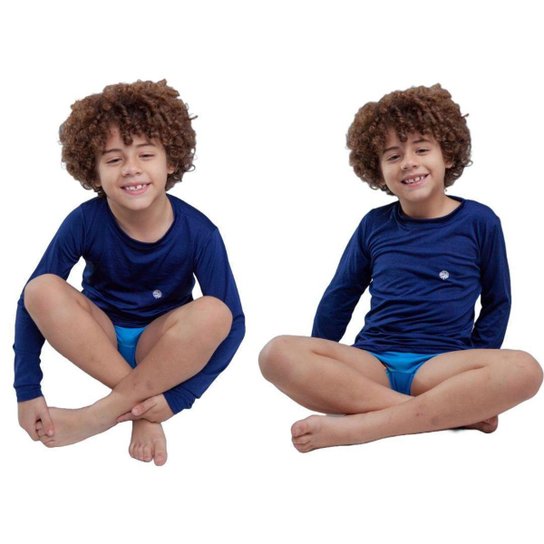 Kit 4 Blusas Infantil Térmica Uv50+ Proteção Solar Masculina