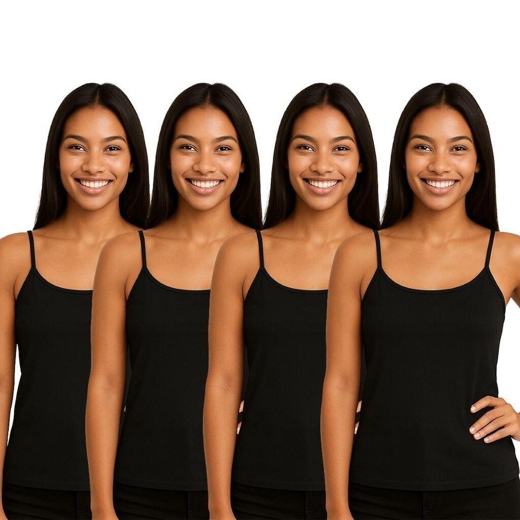Kit 4 Blusas Regata Feminina de Alcinha Lisa
