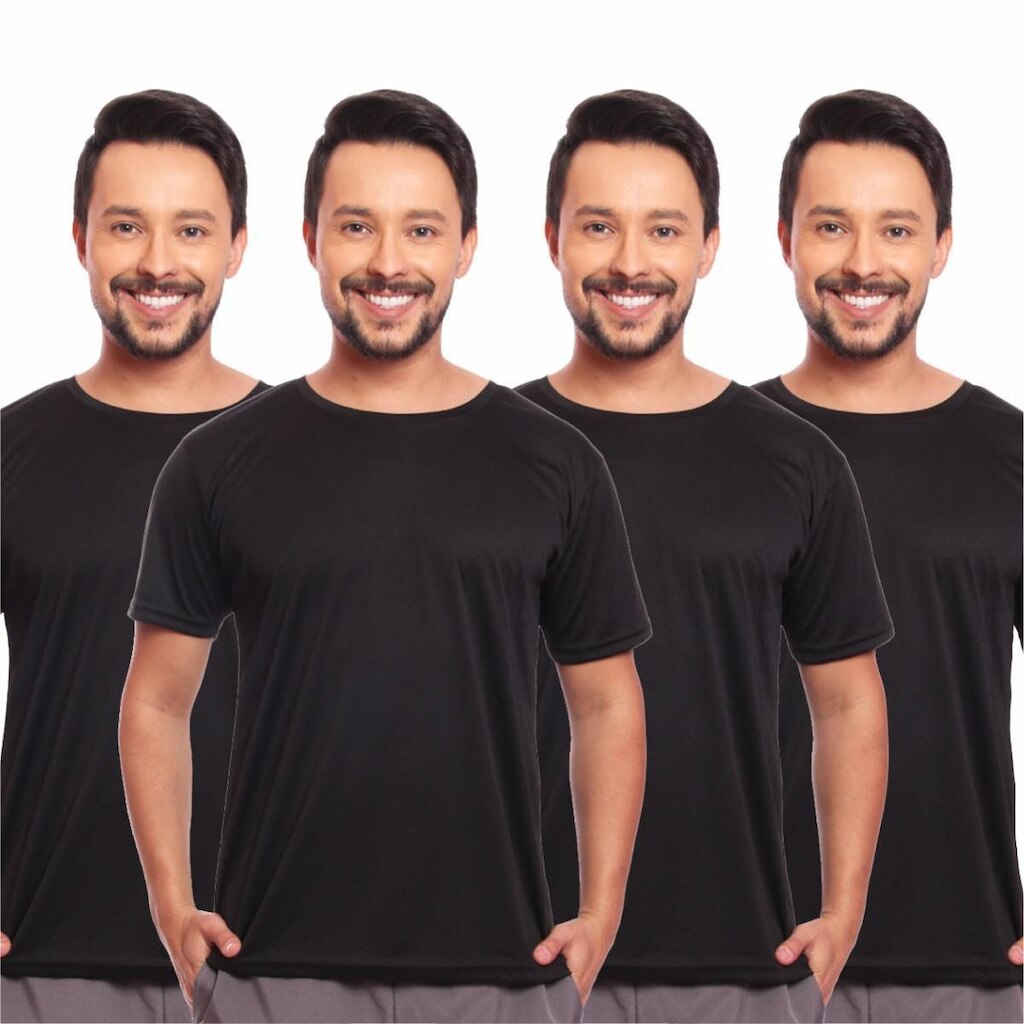 Kit 4 Camisas Academia Esportiva Com Proteção Uv Masculina