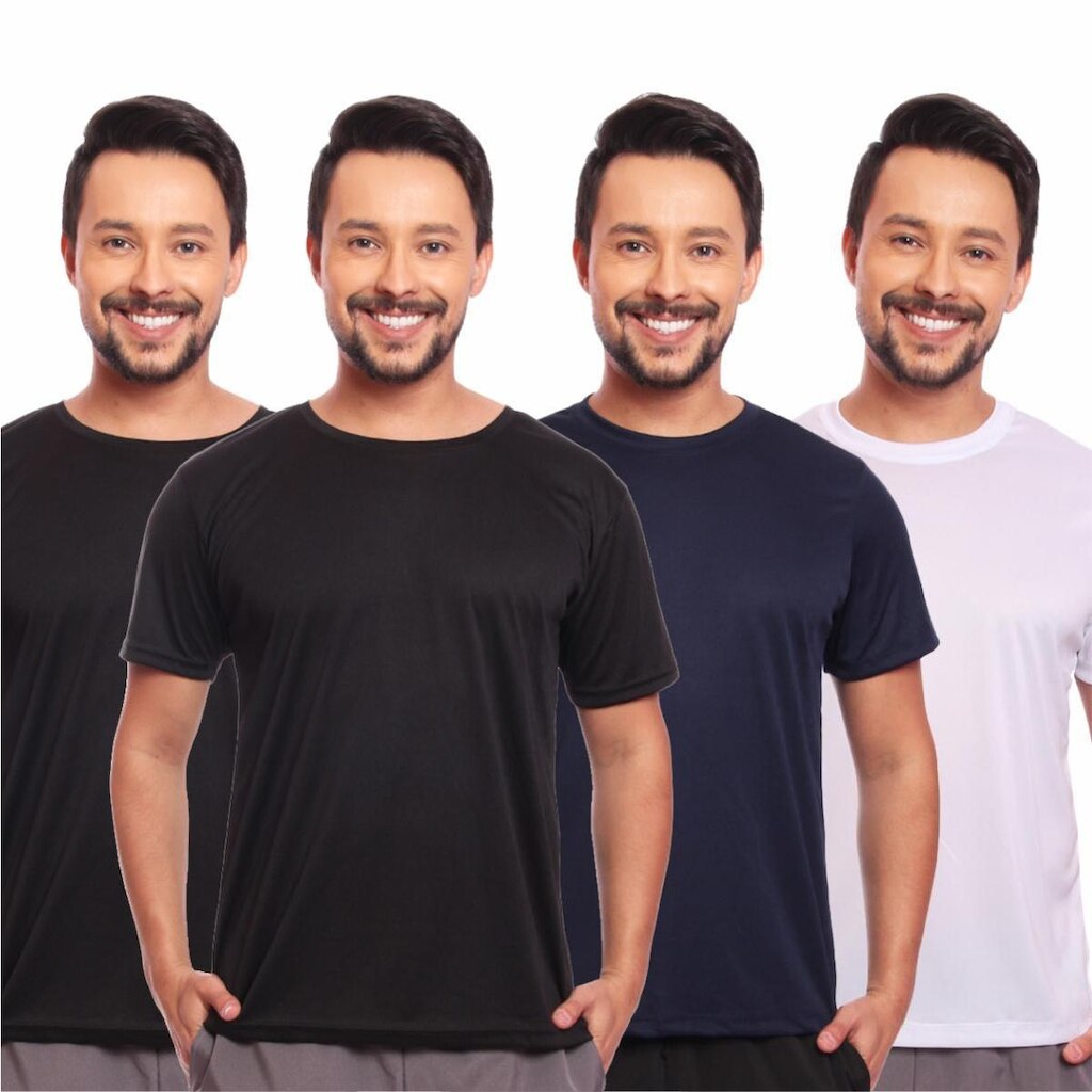 Kit 4 Camisas Academia Esportiva Com Proteção Uv Masculina