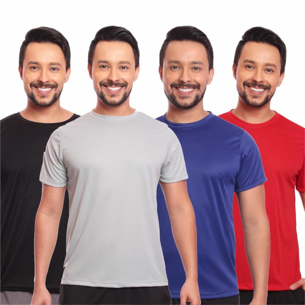 Kit 4 Camisas Academia Esportiva Com Proteção Uv Masculina
