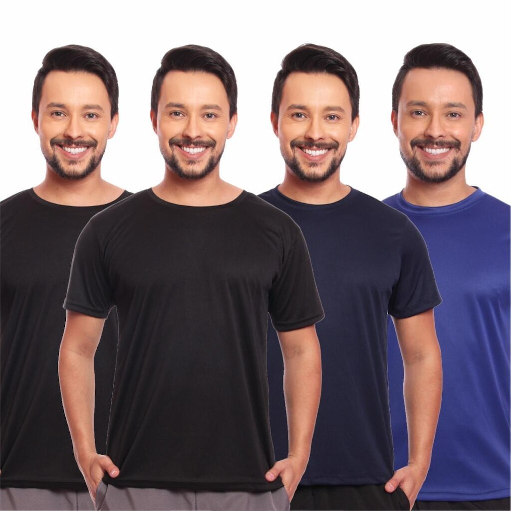Kit 4 Camisas Academia Esportiva Com Proteção Uv Masculina