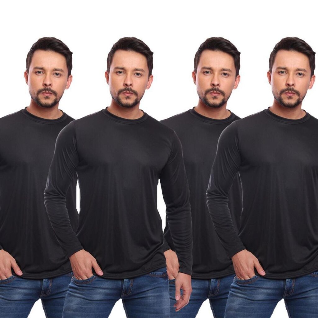 Kit 4 Camiseta DF Masculina Manga Longa Proteção Solar UV +50 Segunda Pele