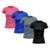 Kit 4 Camiseta Feminina Dry Proteção Solar UV Lisa Treino Academia Passeio Ciclismo Camisetas - Preto+Rosa