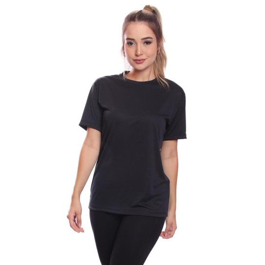 Kit 4 Camiseta Feminina Dry Proteção Solar UV Lisa Treino Academia Passeio Ciclismo Camisetas