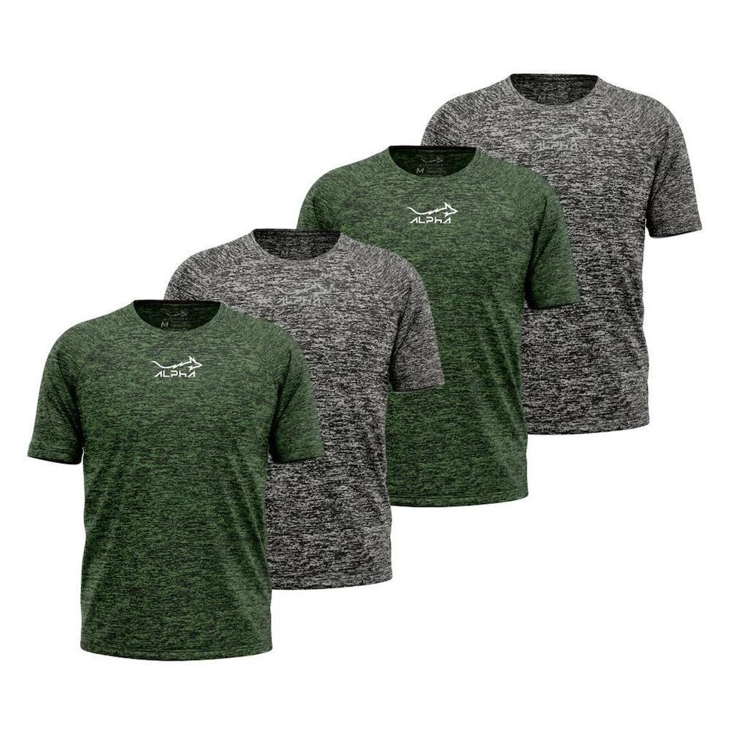 Kit 4 Camisetas Dry Alpha Co Masculina