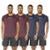 Kit 4 Camisetas Dry Alpha Co Masculina - Vinho+Azul