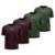 Kit 4 Camisetas Dry Alpha Co Masculina - Vinho+Verde
