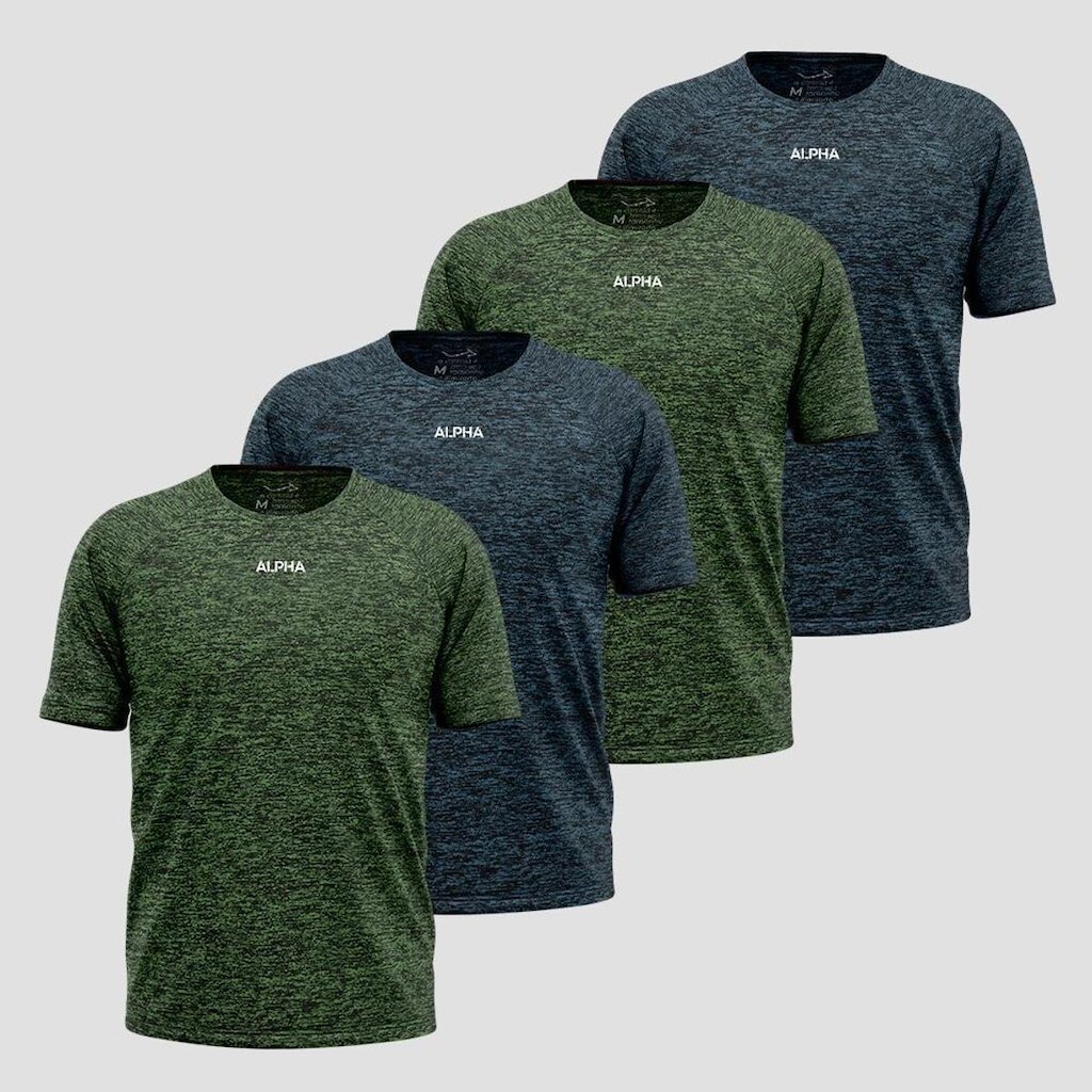 Kit 4 Camisetas Dry Alpha Masculina