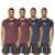 Kit 4 Camisetas Fluid Move Dry Alpha Co Masculina - Vinho+Azul