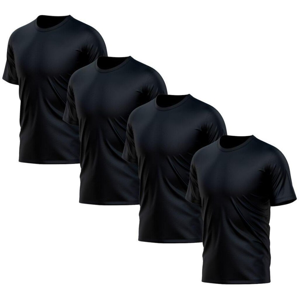 Kit 4 Camisetas Manga Curta Proteção Solar UV Piscina Praia