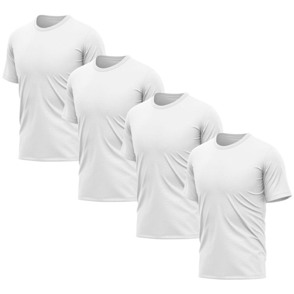 Kit 4 Camisetas Manga Curta Proteção Solar UV Piscina Praia
