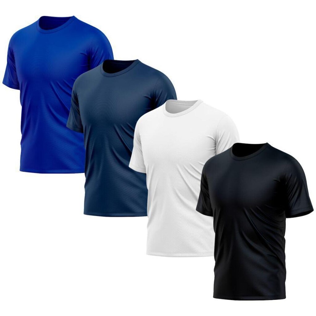 Kit 4 Camisetas Manga Curta Proteção Solar UV Piscina Praia