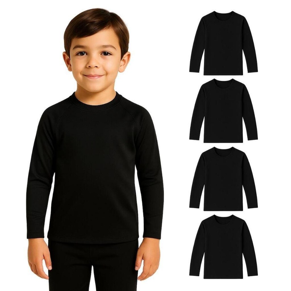 Kit 4 Camisetas Manga Longa Infantil Menino Proteção Solar