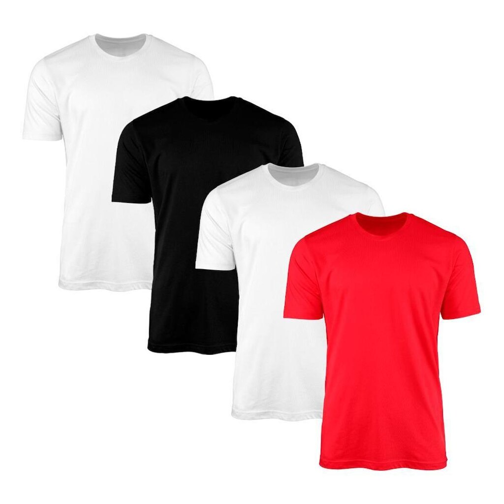 Kit 4 Camisetas Masculina Lisa Básica 100% Algodão