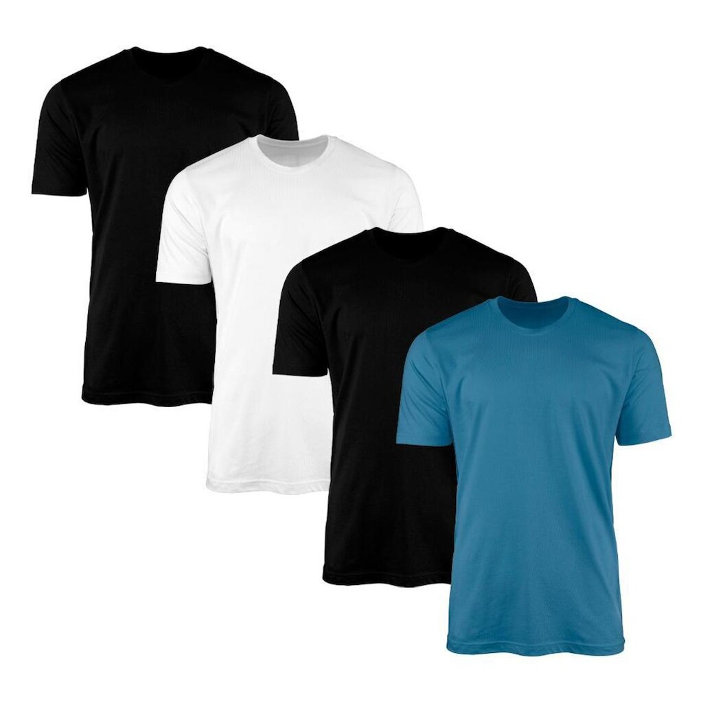 Kit 4 Camisetas Masculina Lisa Básica 100% Algodão