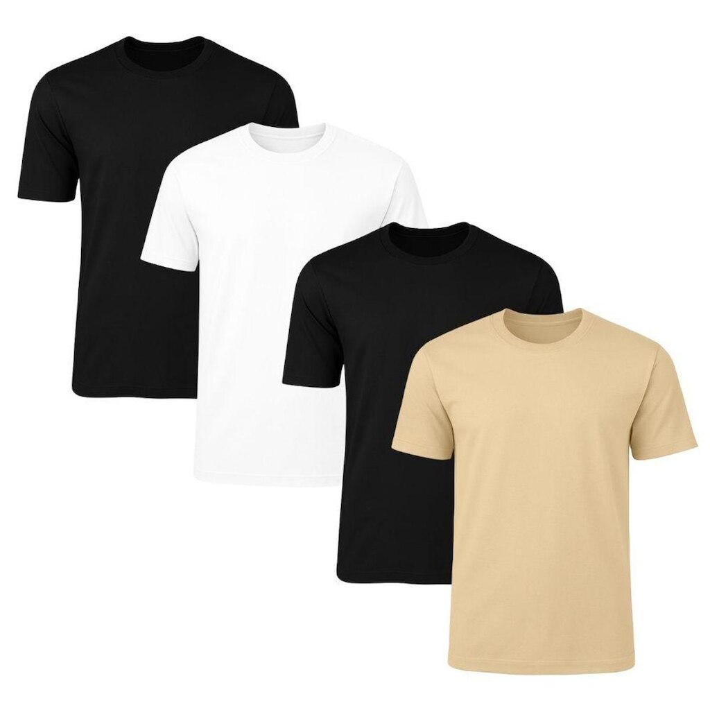 Kit 4 Camisetas Masculina Lisa Básica 100% Algodão