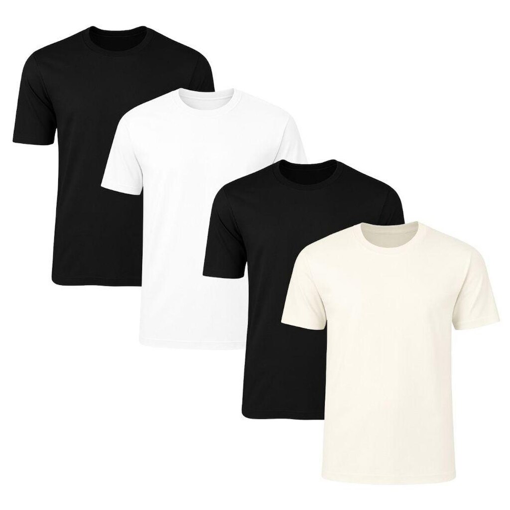 Kit 4 Camisetas Masculina Lisa Básica 100% Algodão