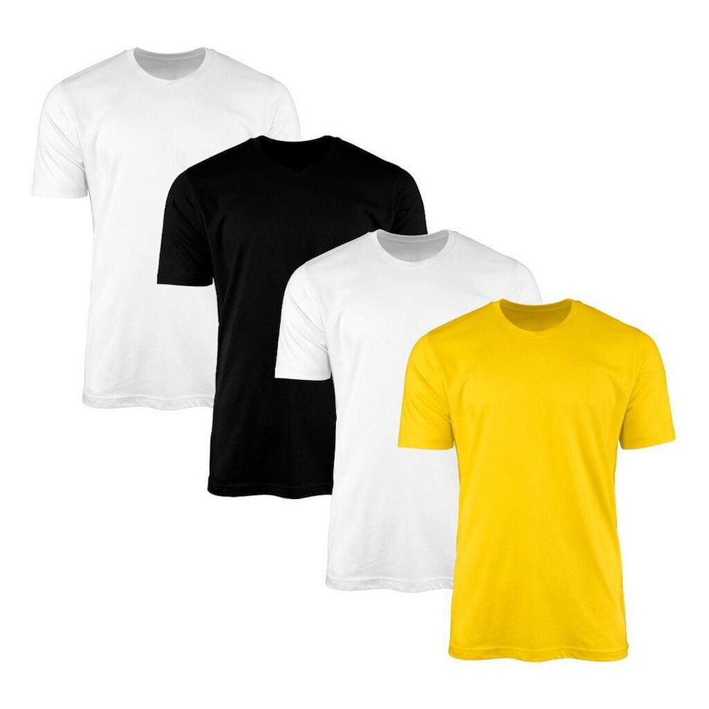 Kit 4 Camisetas Masculina Lisa Básica 100% Algodão