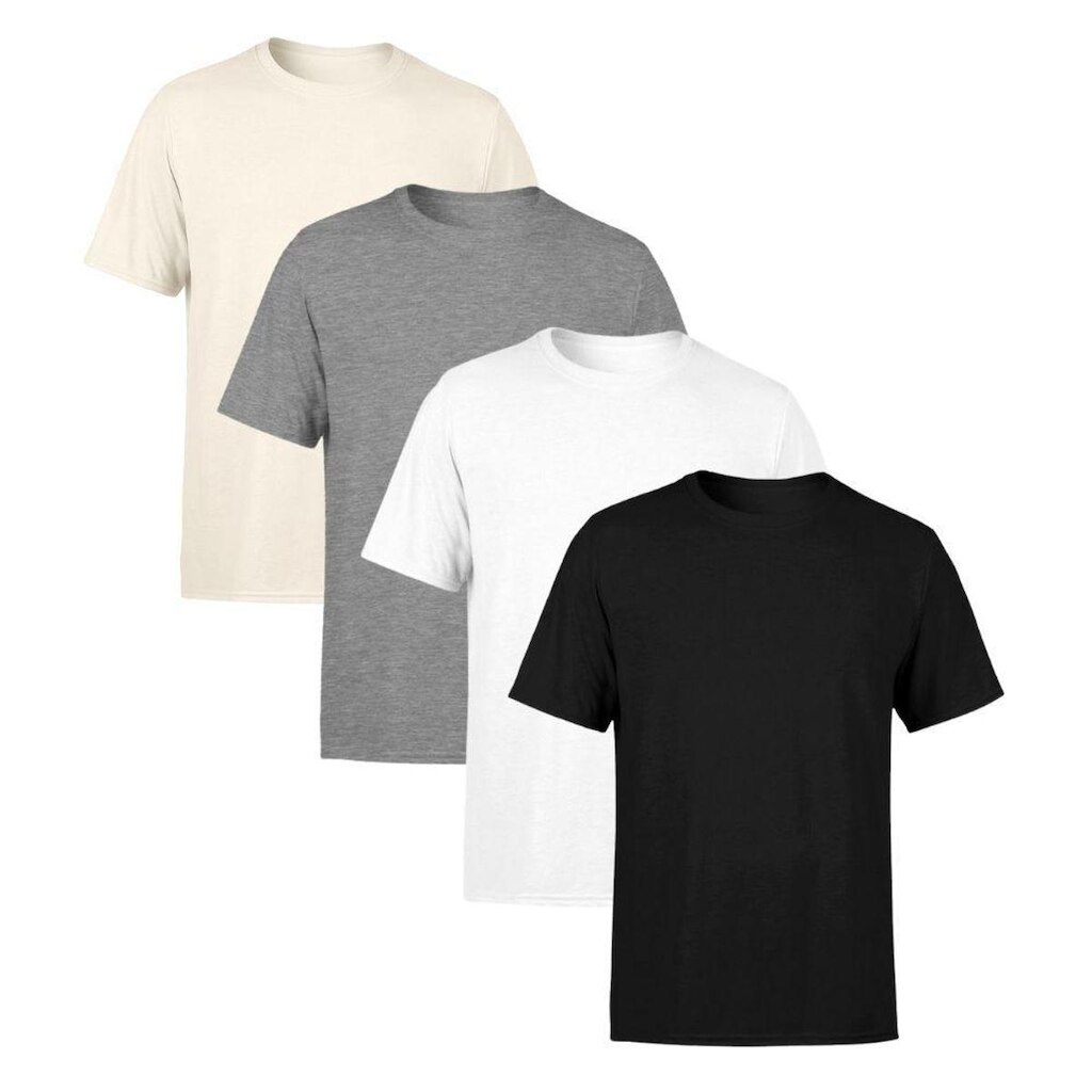 Kit 4 Camisetas Masculina Lisa Premium 100% Algodão