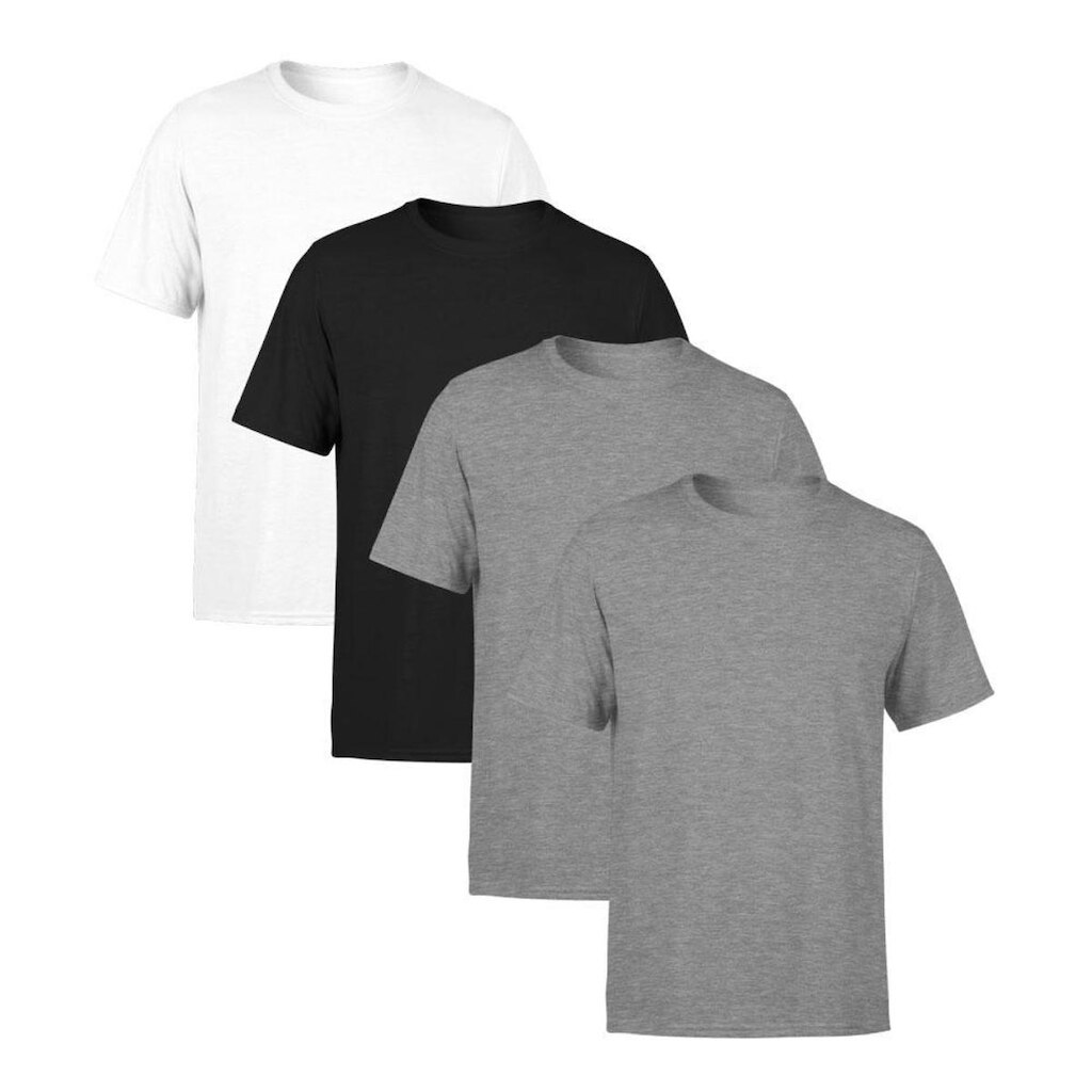 Kit 4 Camisetas Masculina Lisa Premium 100% Algodão