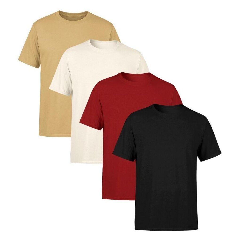 Kit 4 Camisetas Masculina Lisa Premium 100% Algodão