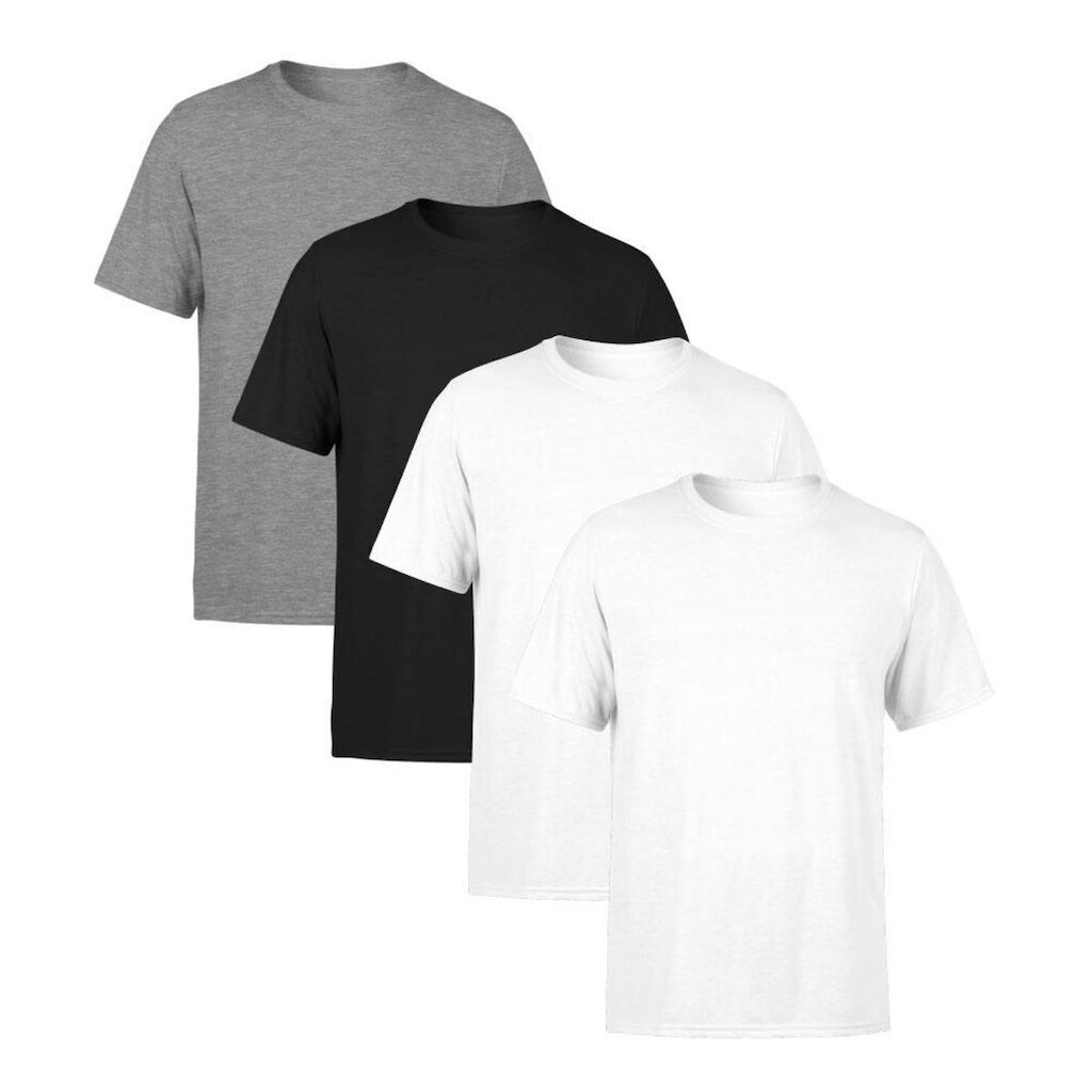 Kit 4 Camisetas Masculina Lisa Premium 100% Algodão