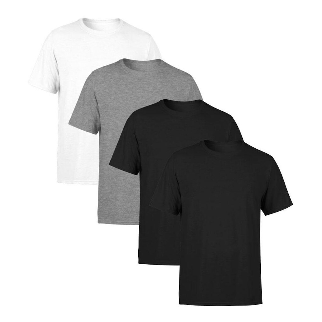 Kit 4 Camisetas Masculina Lisa Premium 100% Algodão