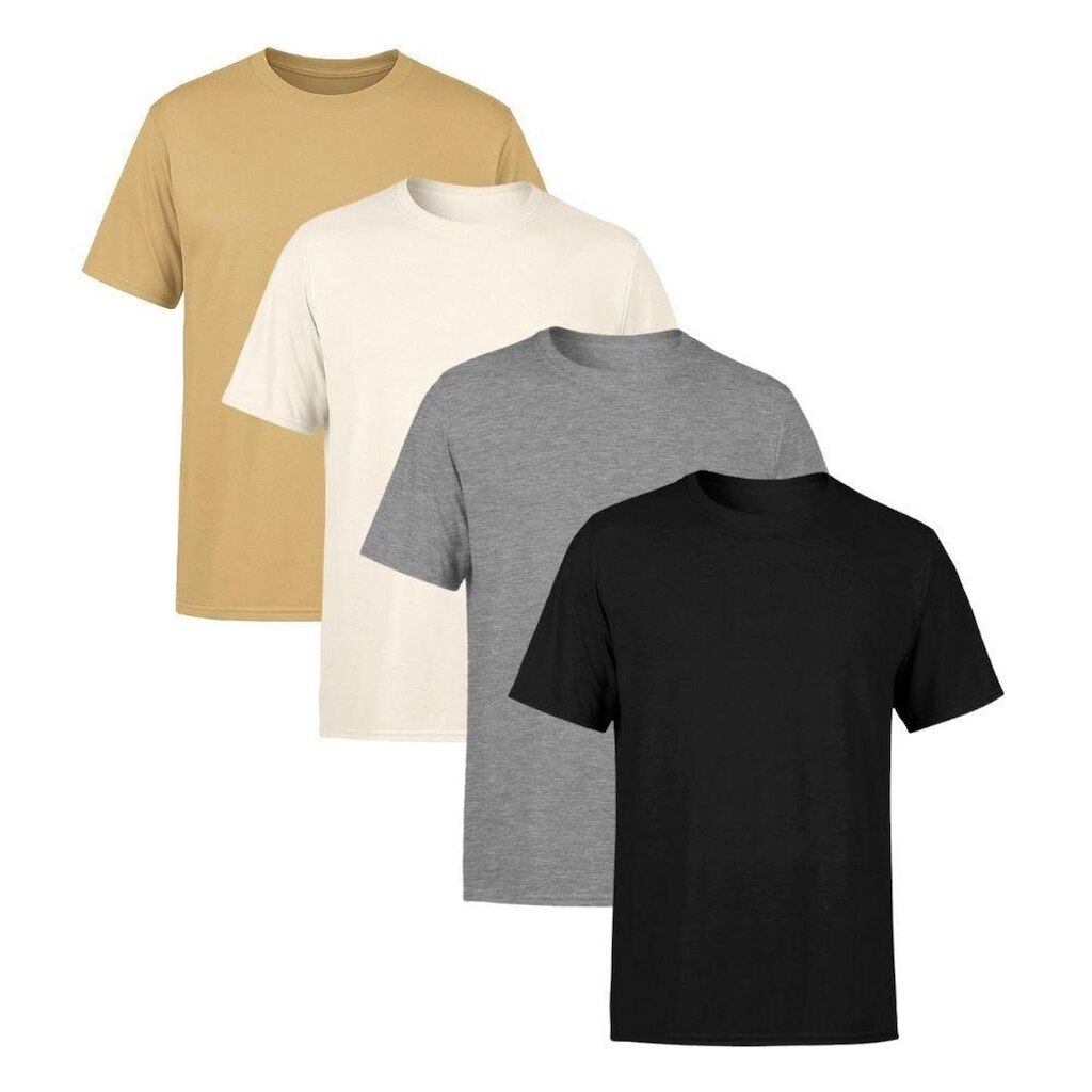 Kit 4 Camisetas Masculina Lisa Premium 100% Algodão