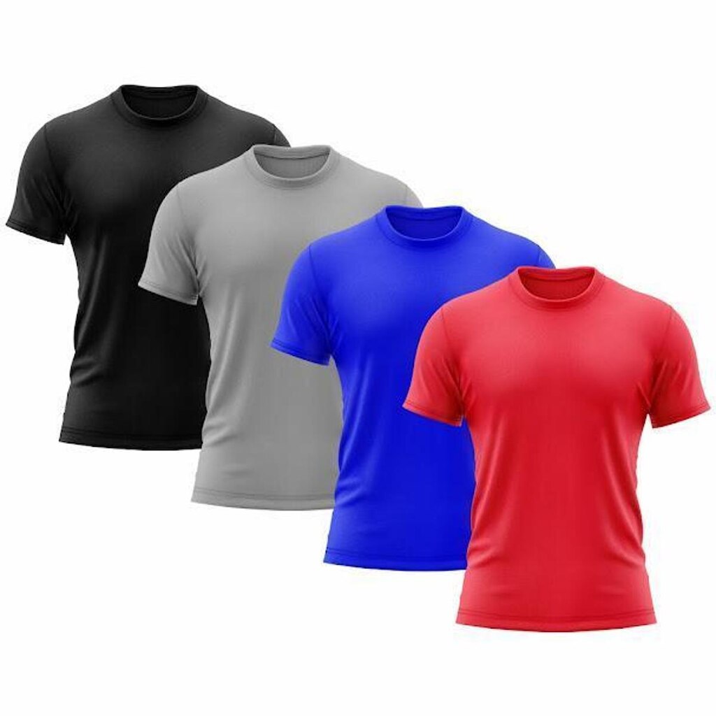 Kit 4 Camisetas Masculina Manga Curta Dry Proteção Uv