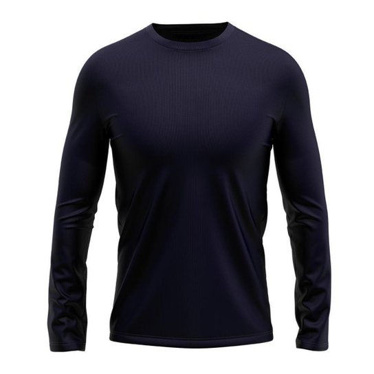 Kit 4 Camisetas Masculina Manga Longa Dry Proteção Solar UV Segunda Pele Treino