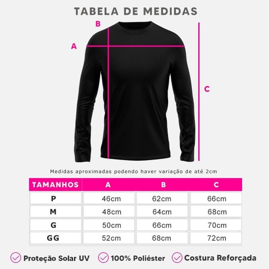 Kit 4 Camisetas Masculina Manga Longa Dry Proteção Solar UV Segunda Pele Treino
