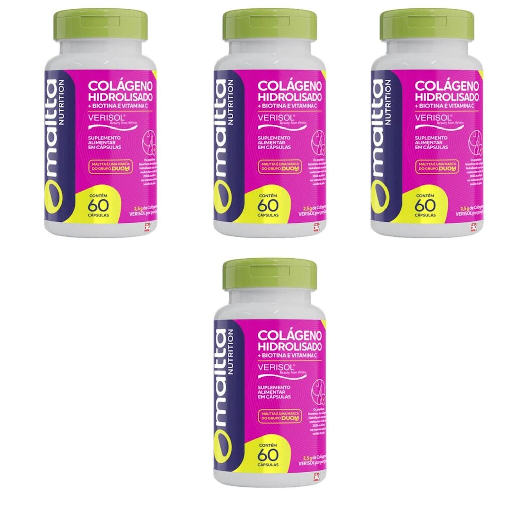 Kit 4 Colágeno Hidrolisado Verisol 4x60 cápsulas Maltta