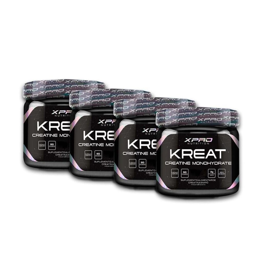 Kit 4 Creatinas Kreat Monohidratada 150g Xpro Nutrition