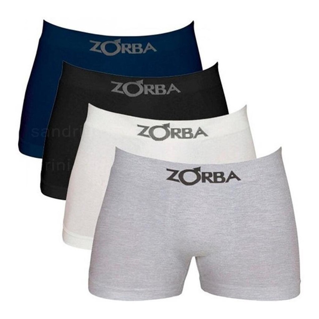 Kit 4 Cueca Boxer Algodão Sem Costura Box Atacado Zorba Box