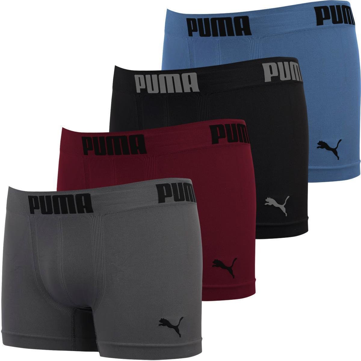 Kit 4 Cuecas Boxer Puma Masculina Cueca Box Microfibra Sem Costura Original Menor preço em Kit 4 Cuecas Boxer Puma Masculina Cueca Box Microfibra Sem Costura Original