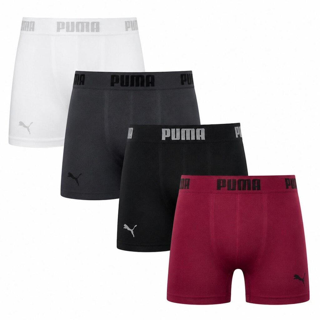 Kit 4 Cuecas Boxer Puma Masculina Cueca Box Sem Costura